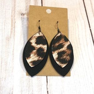 Faux leather earrings